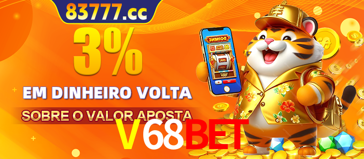Promoção para baixar e instalar o aplicativo do cassino V68BET. O banner oferece uma recompensa de R1aR1aR8, com a imagem de uma cobra sobre moedas de ouro.
