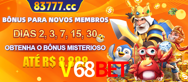 Anúncio dos benefícios para Membro VIP Sênior na plataforma V68BET, incluindo bônus promocionais, semanais e mensais, ilustrado com o personagem Fortune Tiger.