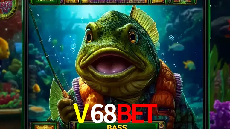 Personagem de peixe pescador do popular jogo de slot com tema de pescaria, uma das emocionantes opções de caça-níqueis para jogar e ganhar no cassino V68BET.